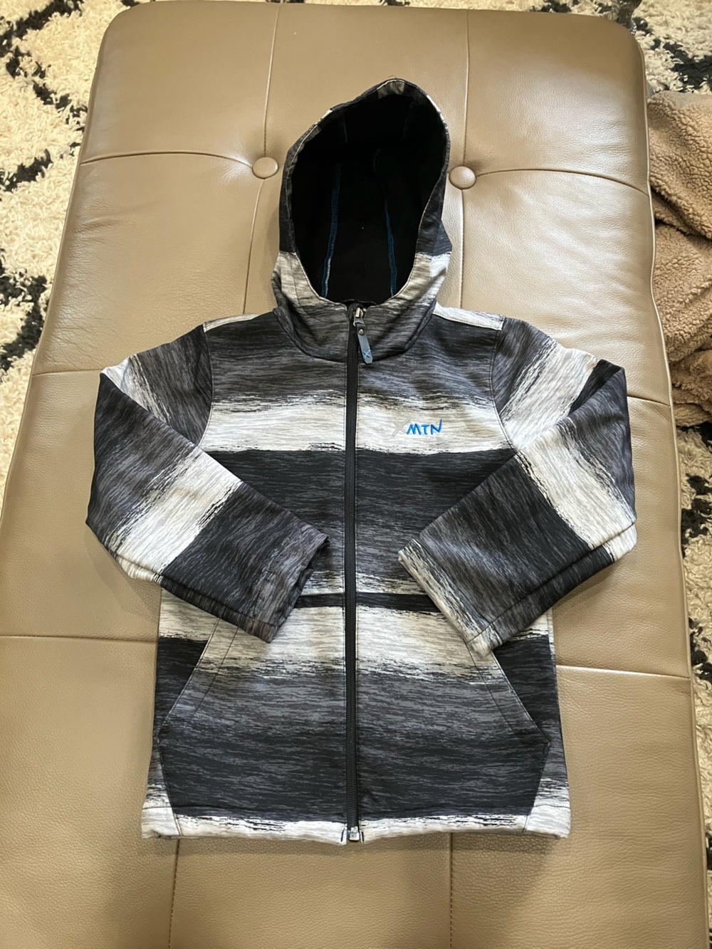 Kids' Black & Gray Hooded Jacket